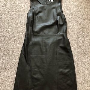 Banana Republic leather dress sheath sz 6 Brown!!!
